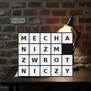 Hasło krzyżówkowe zespół dźwigni i drążków łączących koła kierowane - mechanizm zwrotniczy – rozwiązanie, synonimy, podpowiedzi i definicje krzyżówkowe